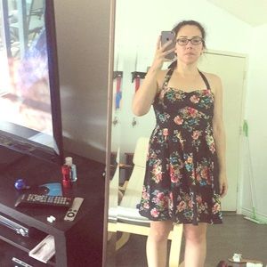 Floral halter dress